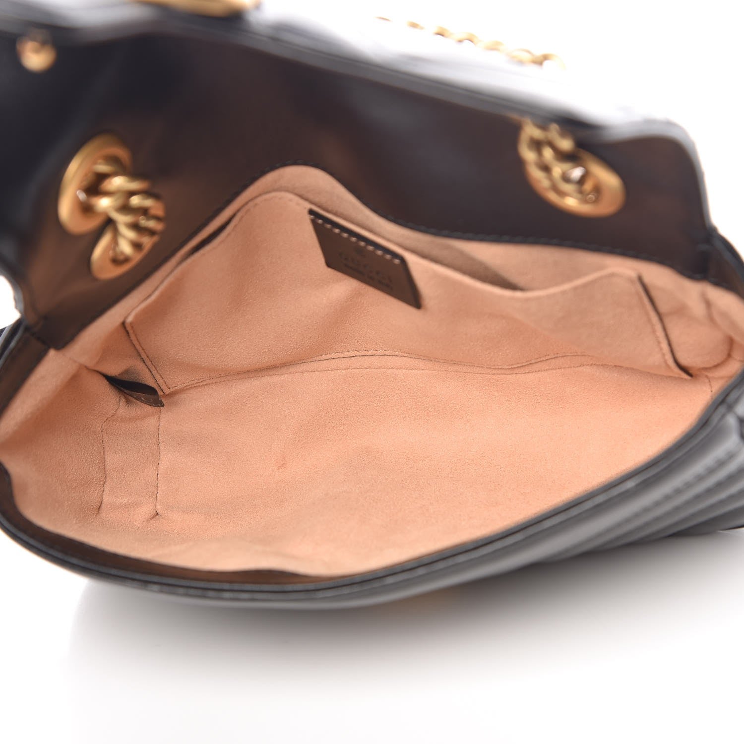 Gucci Calfskin Matelasse Mini GG Marmont Shoulder Bag Black 5 of 8