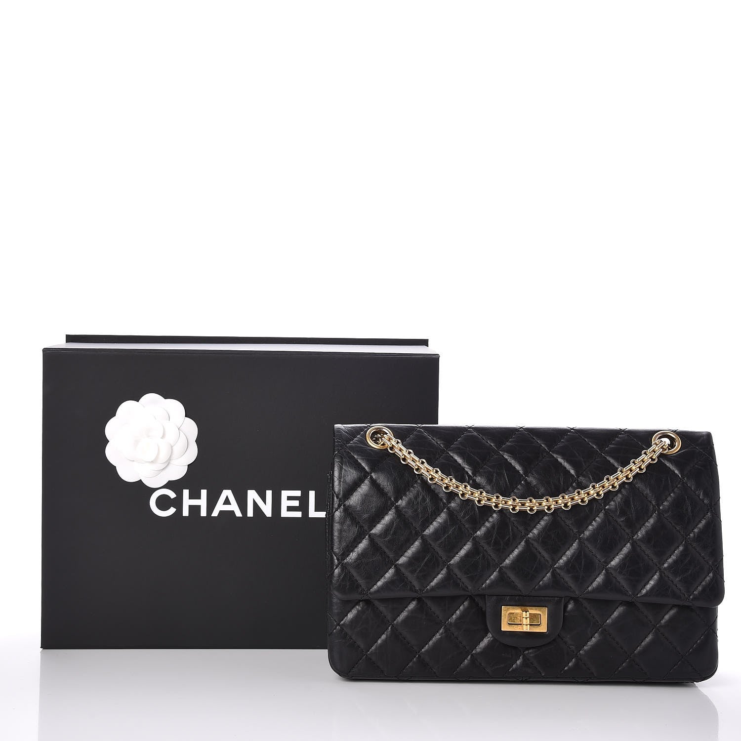 Chanel Aged Calfskin Quilted 2.55 Reissue 226 Flap Black 9 of 9