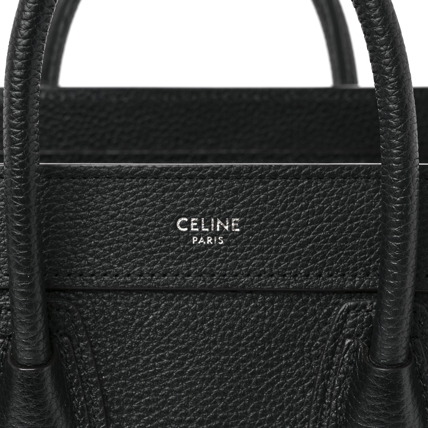 Drummed Calfskin Nano Luggage Black