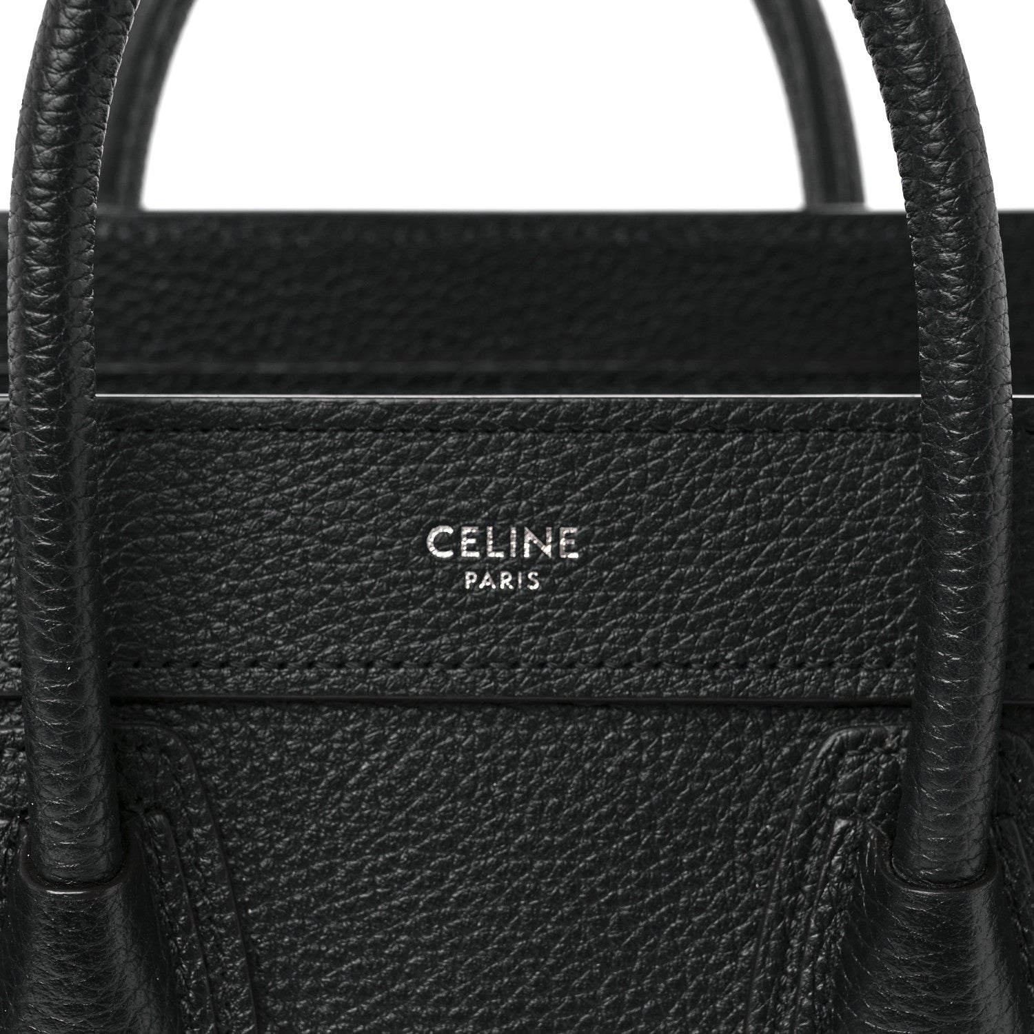 Celine Drummed Calfskin Nano Luggage Black 7 of 12