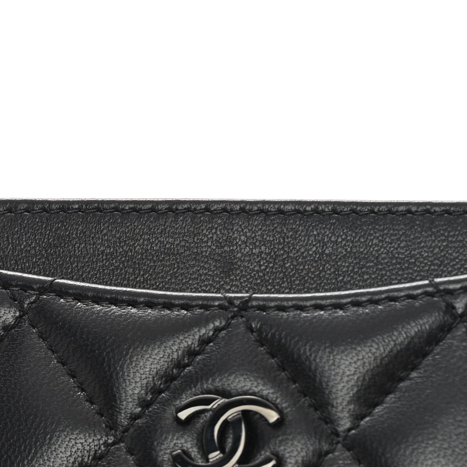 Chanel Lambskin Quilted Card Holder So Black 9 of 10