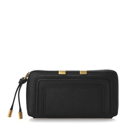 Chloe Grained Calfskin Marcie Long Zip Around Wallet Black 1 of 7