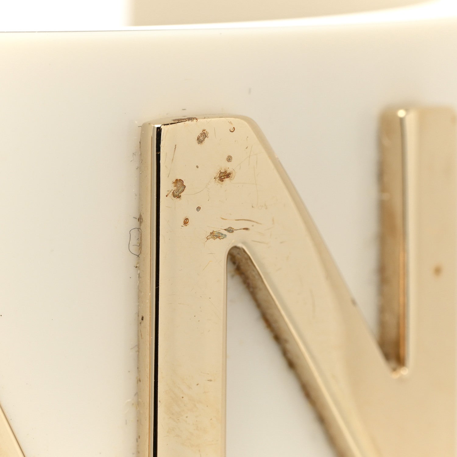 Chanel Resin Metal Cuff White 7 of 10