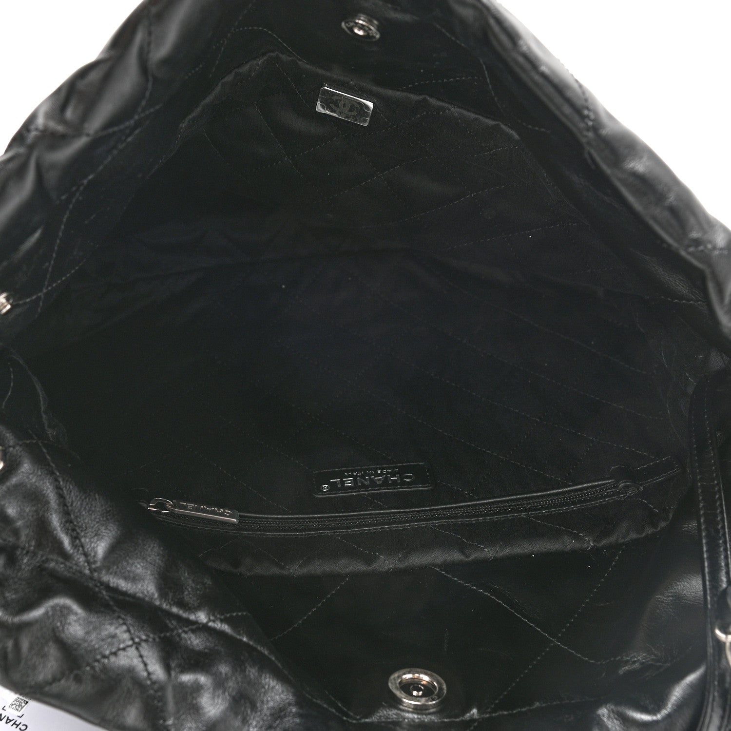 Chanel Shiny Calfskin Quilted Small Chanel 22 Black 6 of 11