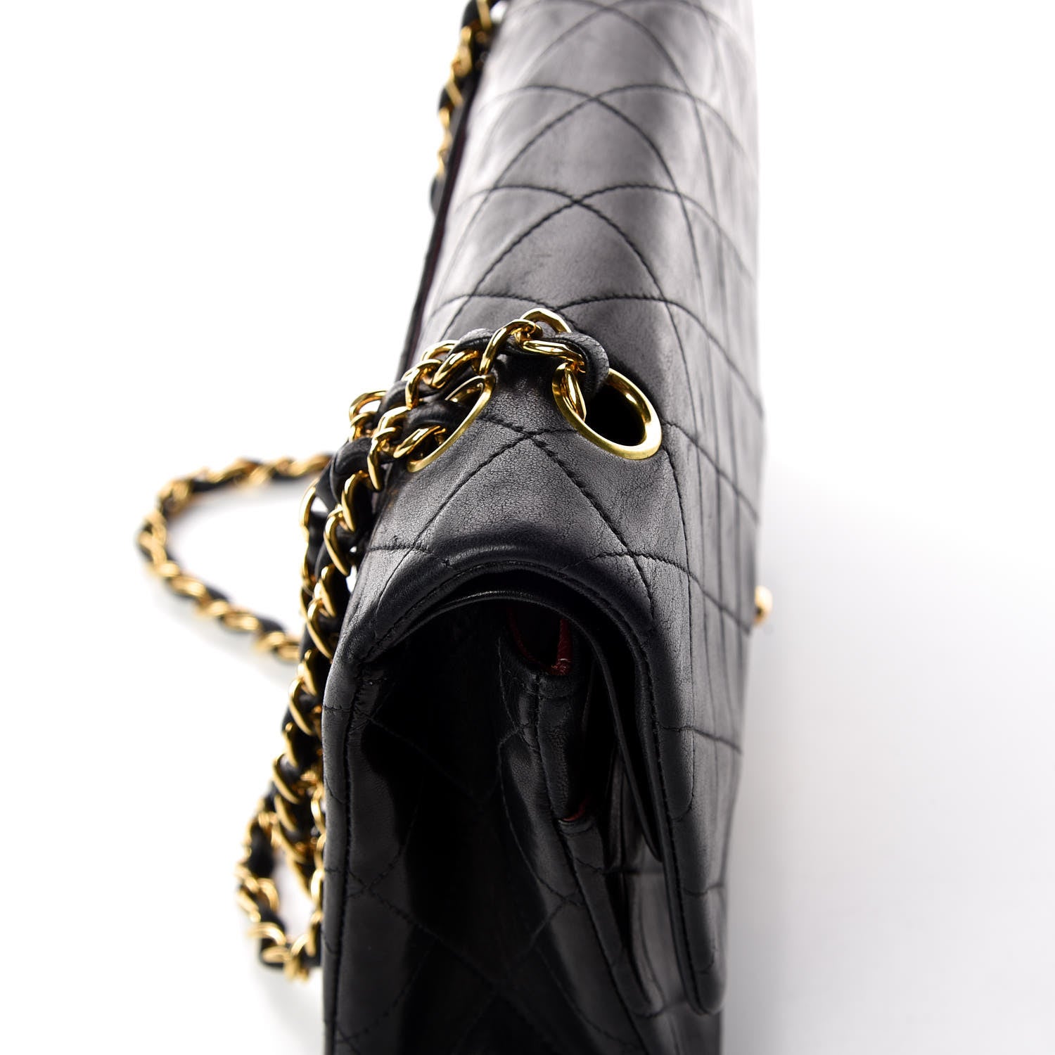 Chanel Lambskin Quilted Medium Double Flap Black 10 of 16