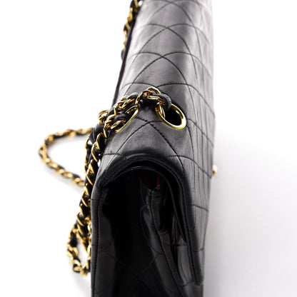 Chanel Lambskin Quilted Medium Double Flap Black 10 of 16