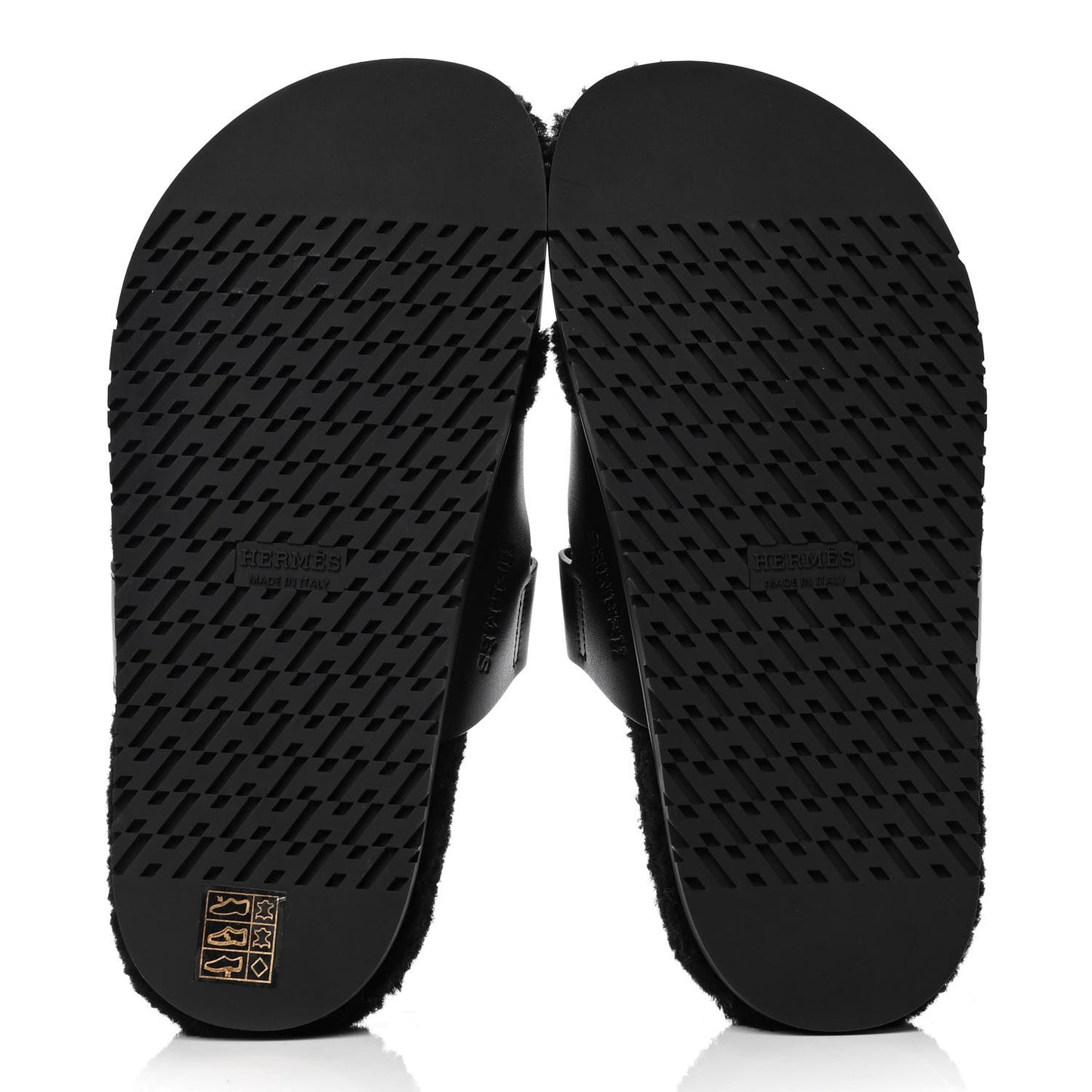 Calfskin Woolskin Womens Chypre Sandals 37 Black