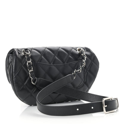 Chanel Calfskin Quilted CC Uniform Flap Belt Bag Black 2 of 9
