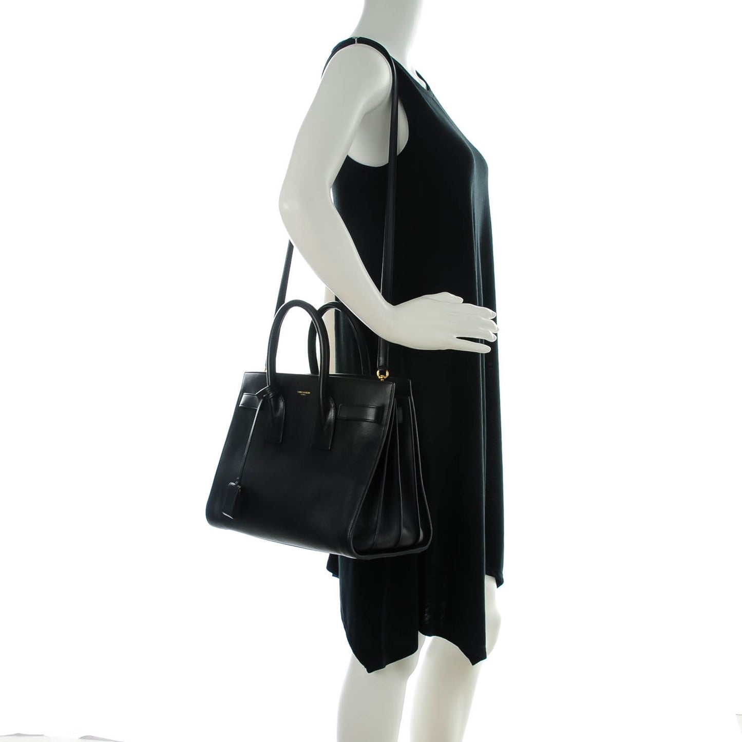 Calfskin Small Sac De Jour Black