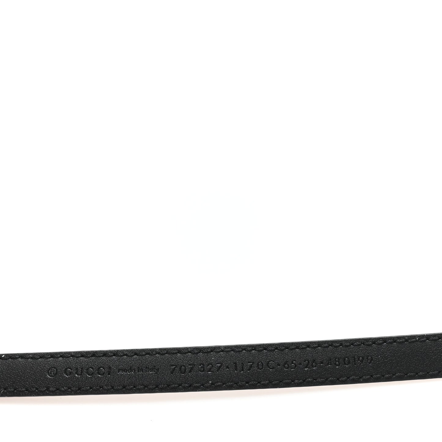 Patent Double G Thin Belt 65 26 Black