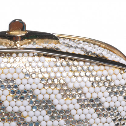 Judith Leiber Crystal Herringbone Clutch Gold 7 of 8