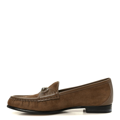 Gucci Corduroy Womens 1953 Horsebit Loafers 36 Velvety Camel 1 of 9