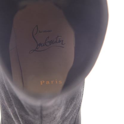 Christian Louboutin Veau Velours Stretch Gena 85 Bootie 37.5 Black 7 of 8