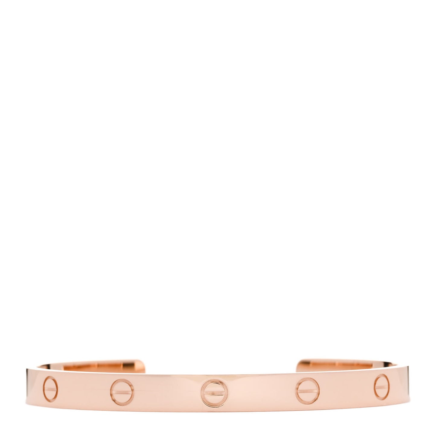 18K Pink Gold LOVE Cuff Bracelet 19