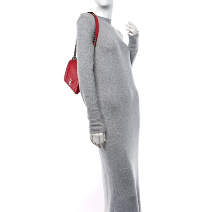 Christian Dior Grained Calfskin Small Diorama Flap Bag Red 2 of 13