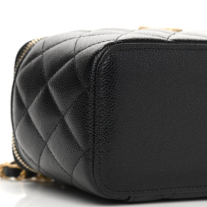 Chanel Shiny Caviar Quilted Pick Me Up Vanity Case Black 10 of 12