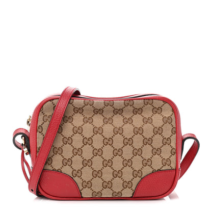 Gucci Monogram Mini Bree Messenger Bag Red 1 of 10