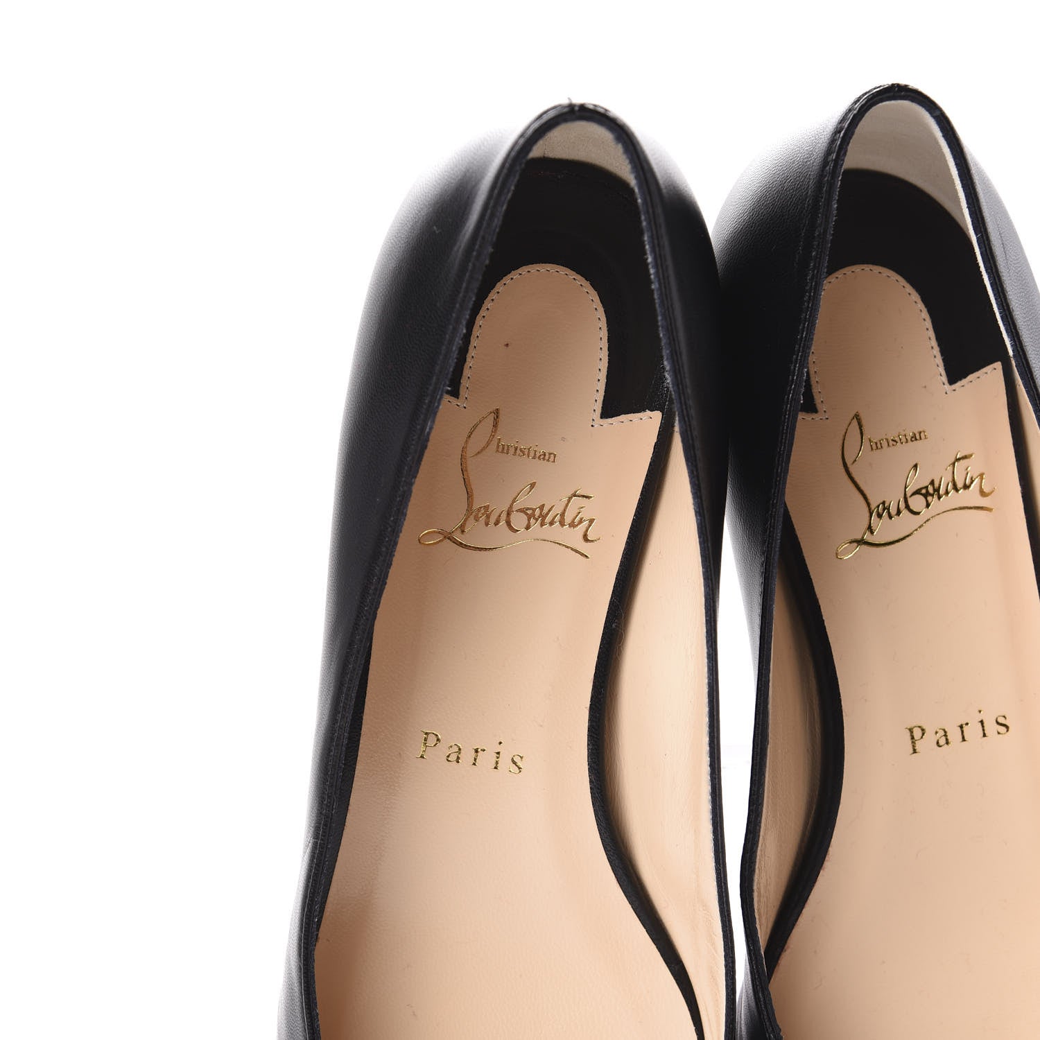 Christian Louboutin Kid Bareta Flats 38 Black Silver 8 of 10