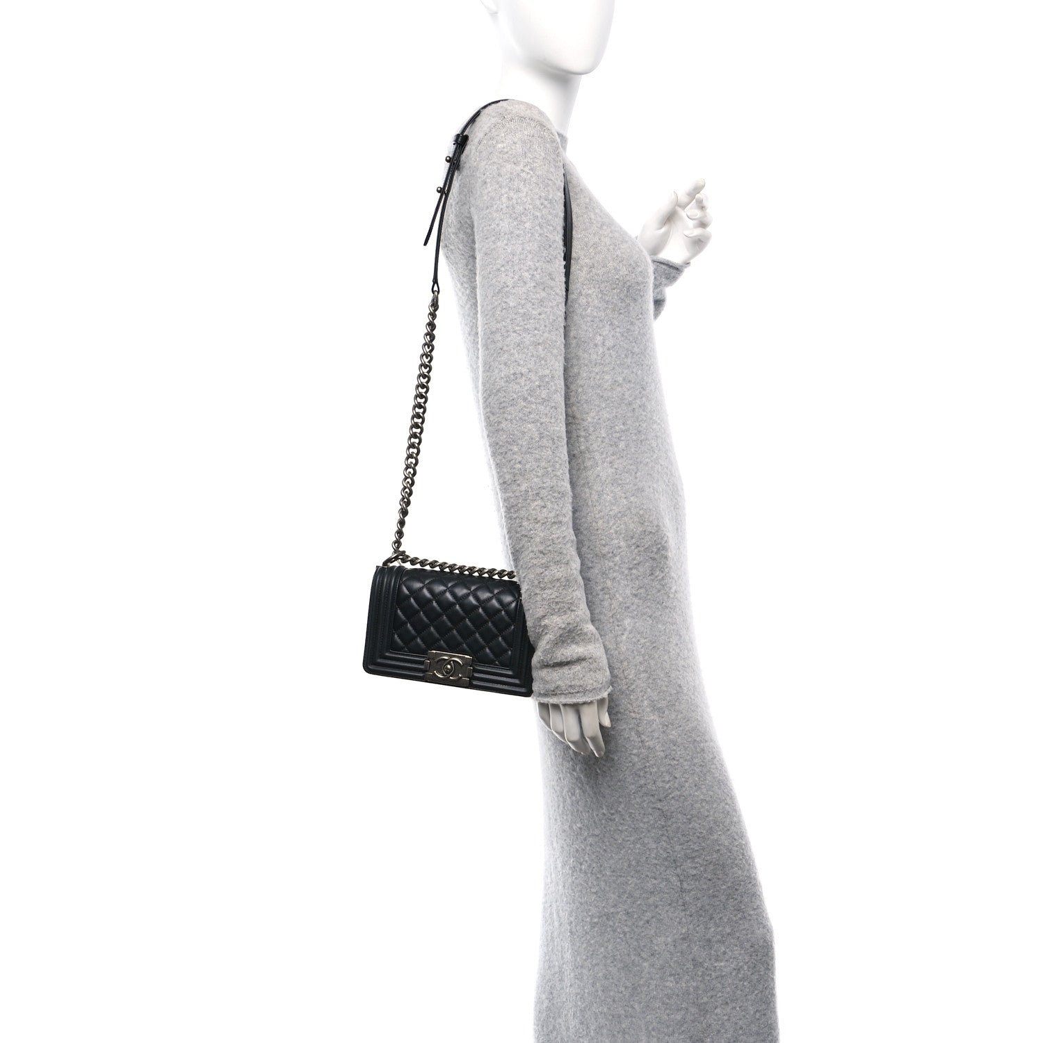 Chanel Lambskin Quilted Small Boy Flap Black 2 of 12