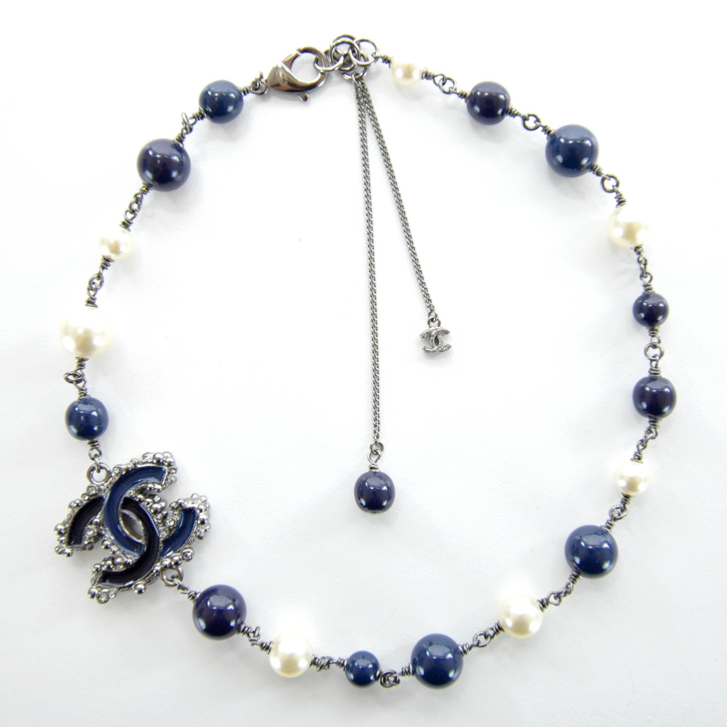 Chanel Pearl Beaded CC Necklace 1 of 6