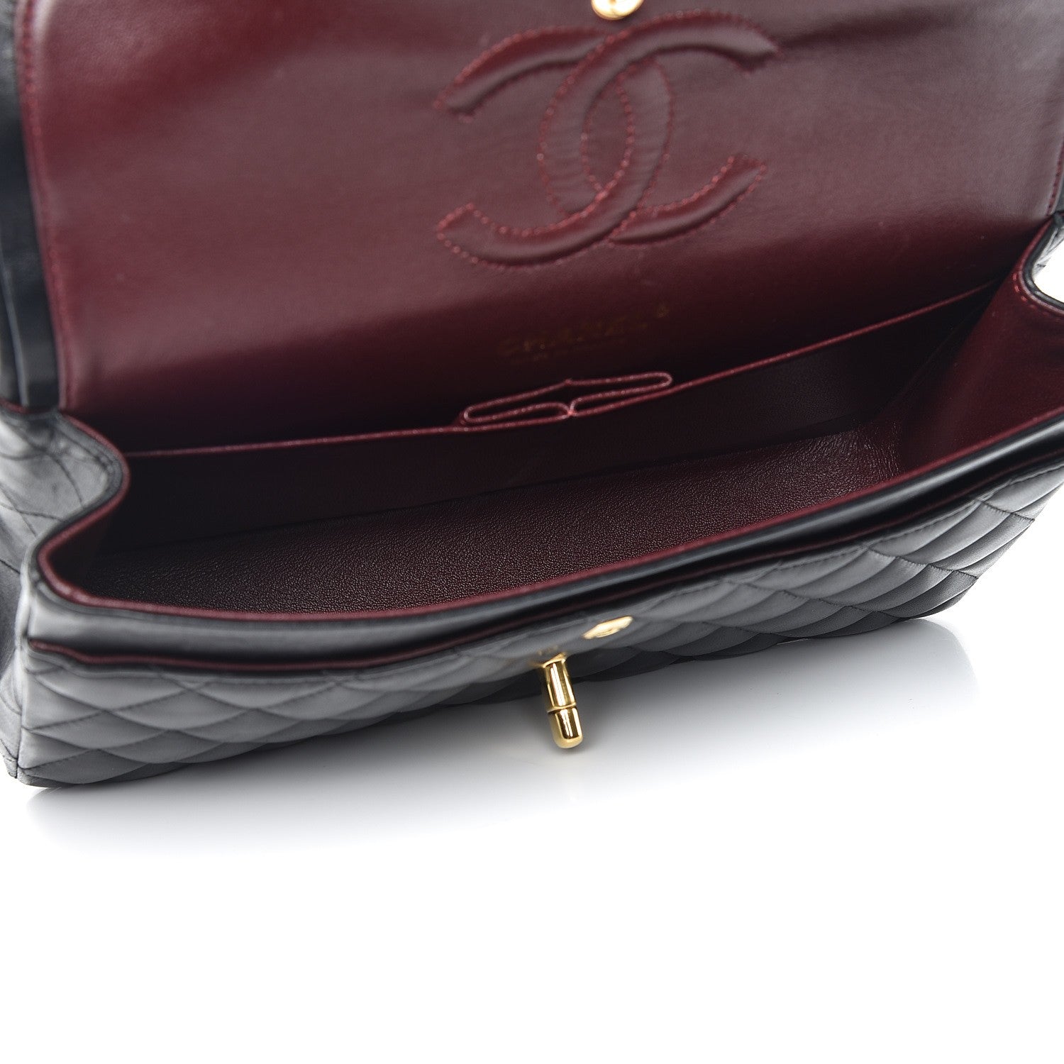 Chanel Lambskin Quilted Medium Double Flap Black 6 of 15