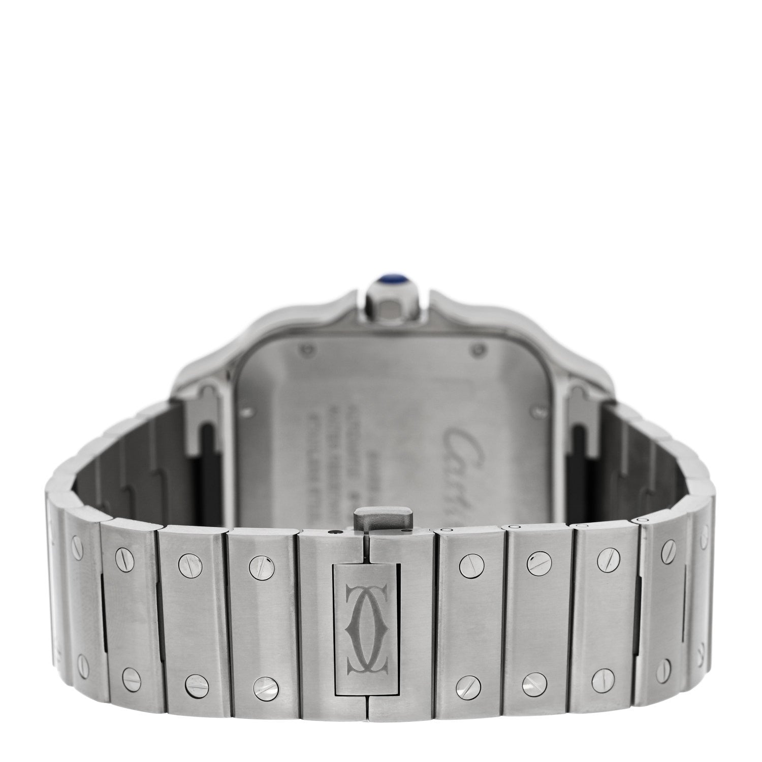 Cartier Stainless Steel 39.8mm Santos De Cartier Automatic Watch Brown 3 of 6