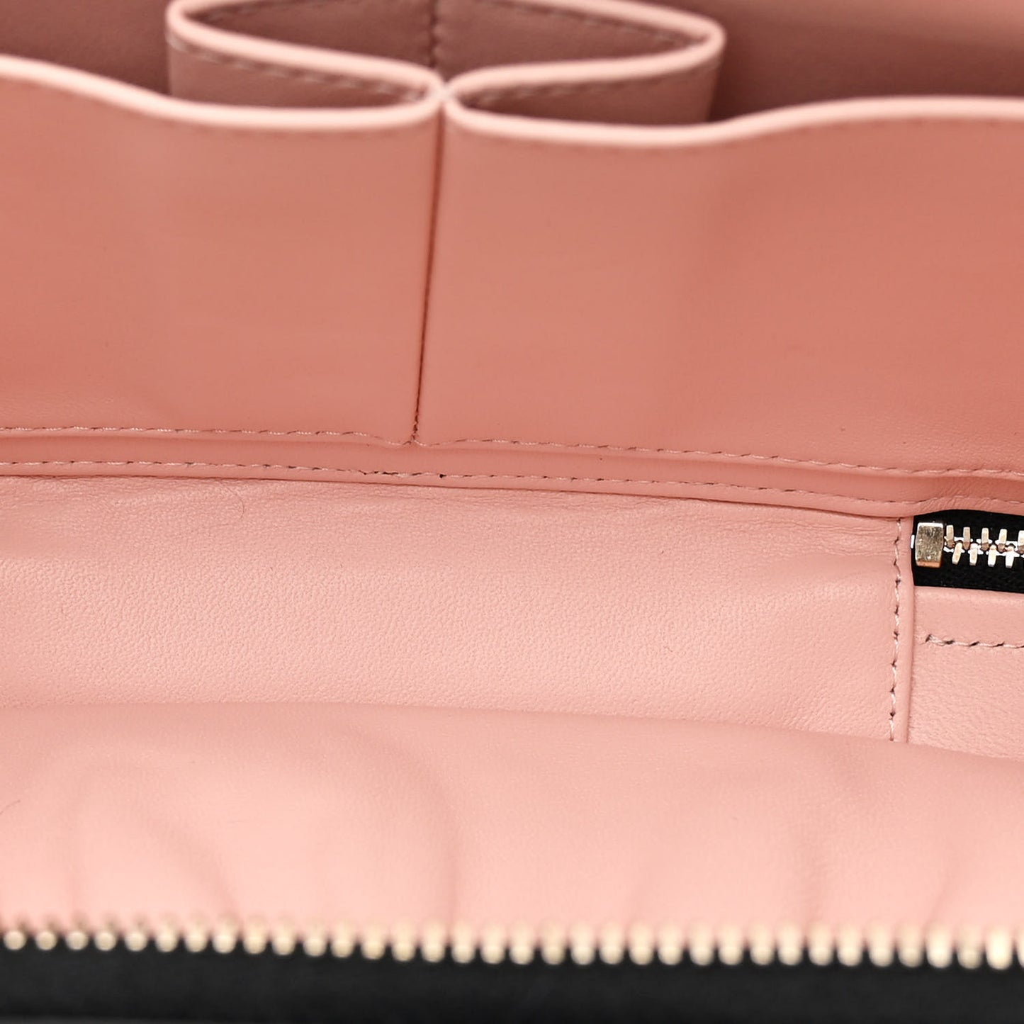 Shiny Lambskin Quilted CC Vanity Case Black