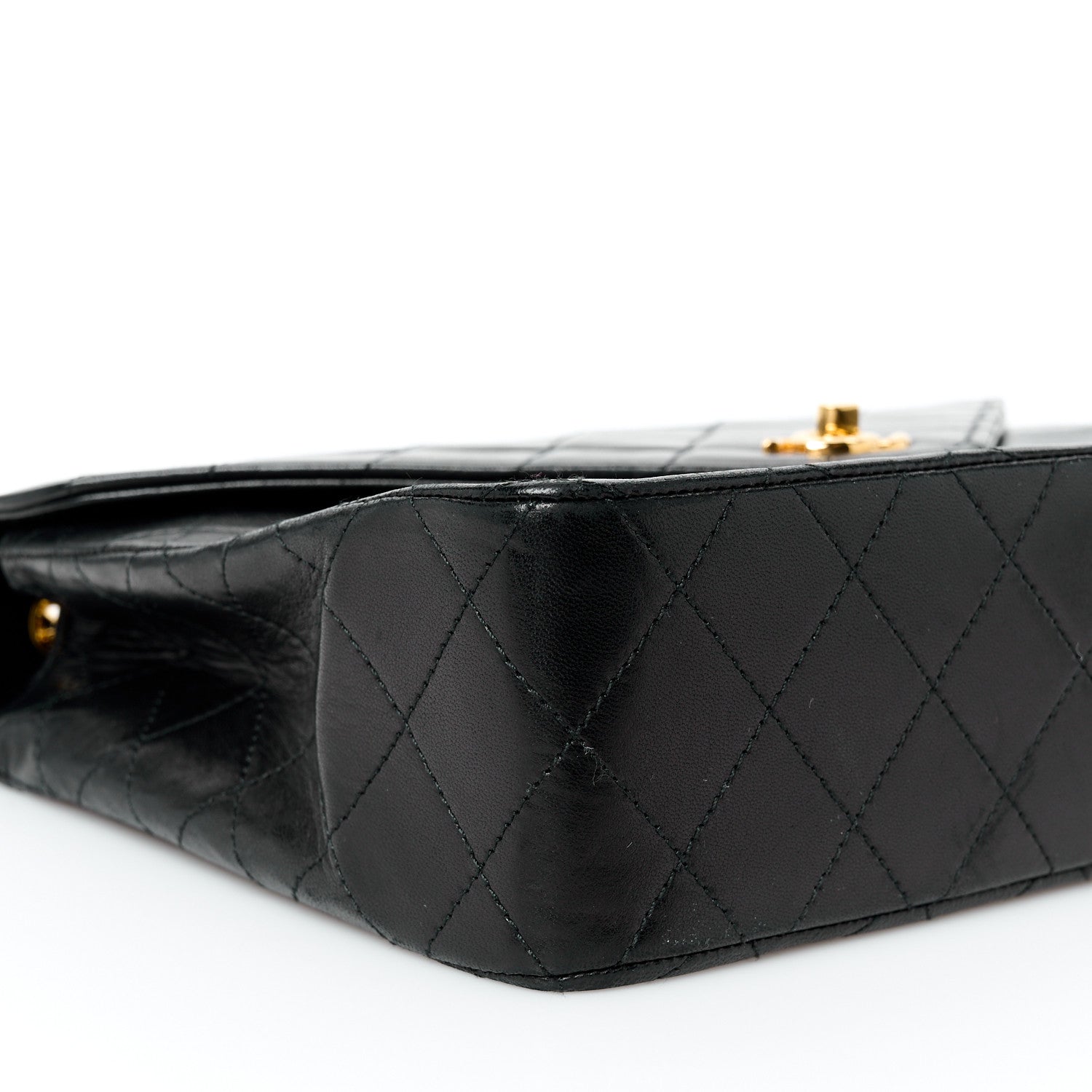 Chanel Lambskin Diamond Stitch Envelope Single Flap Black 10 of 11