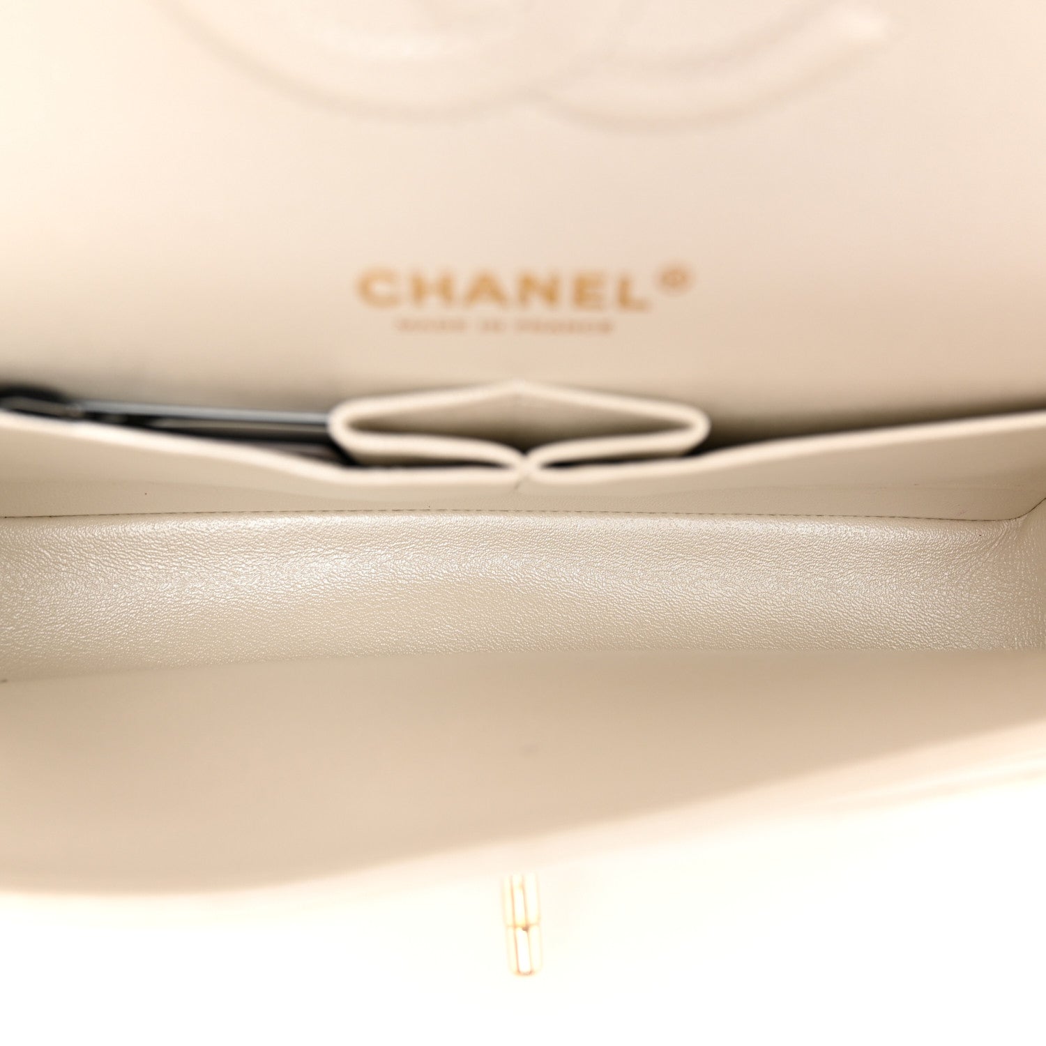 Chanel Iridescent Calfskin Quilted Medium Double Flap White 5 of 13