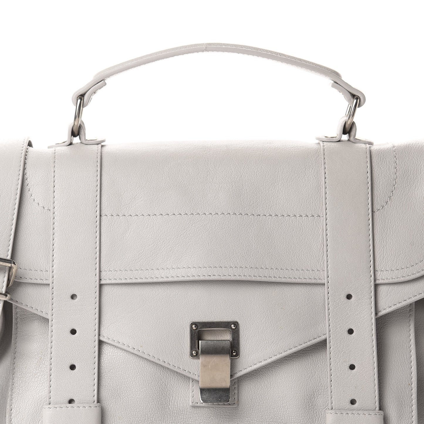 Lambskin Medium PS1 Satchel Pale Steel