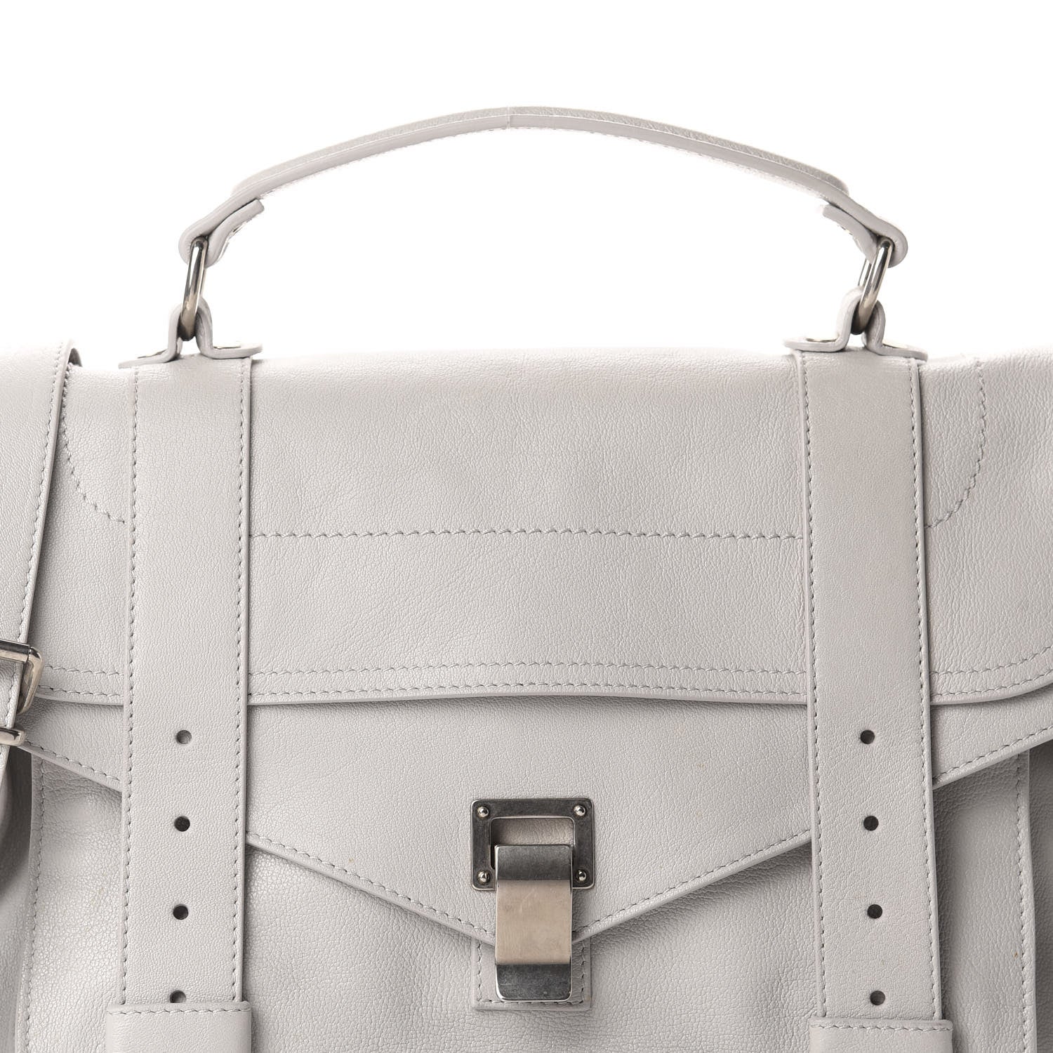 Proenza Schouler Lambskin Medium PS1 Satchel Pale Steel 9 of 12