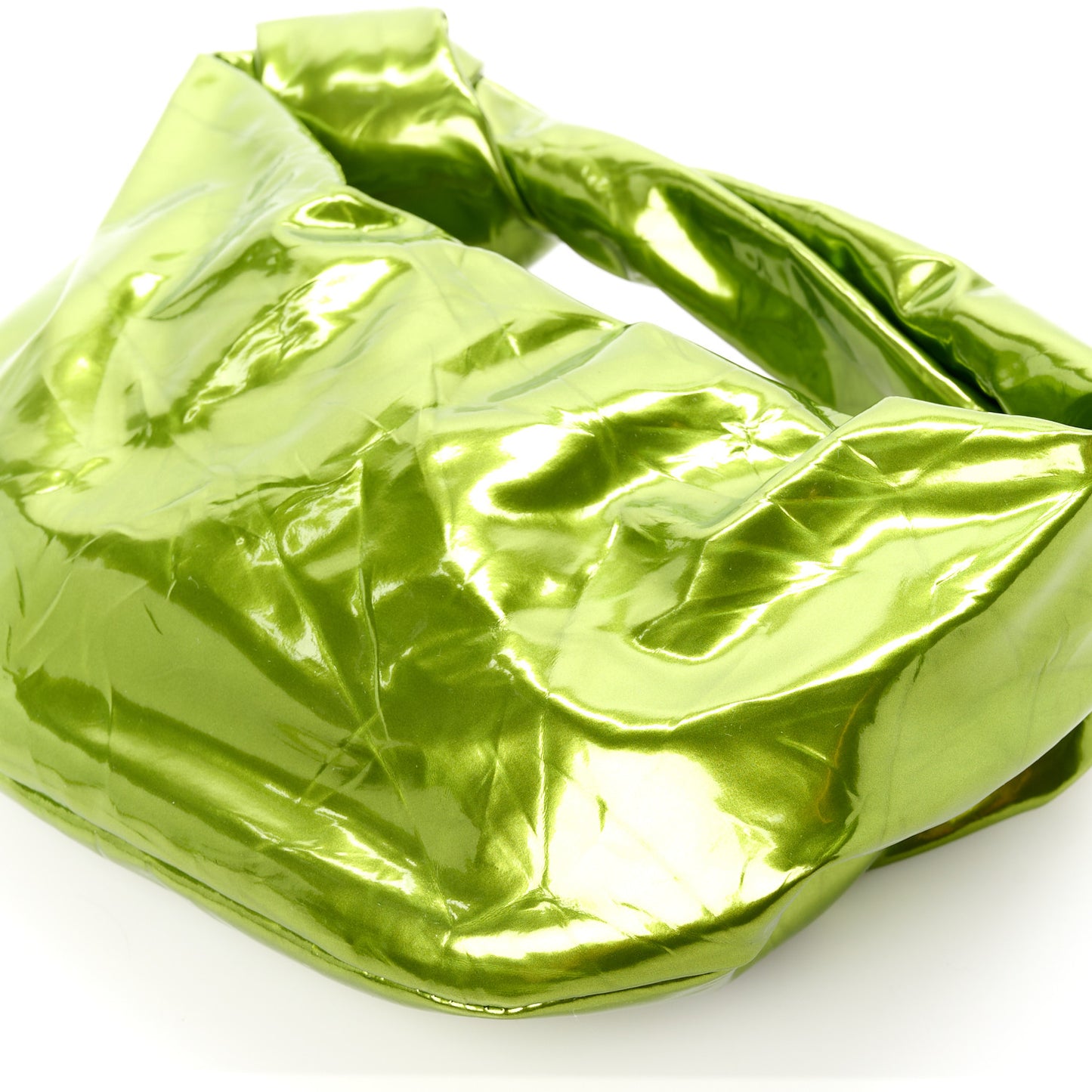 Metallic Crushed Calfskin Mini Jodie Chlorophyll