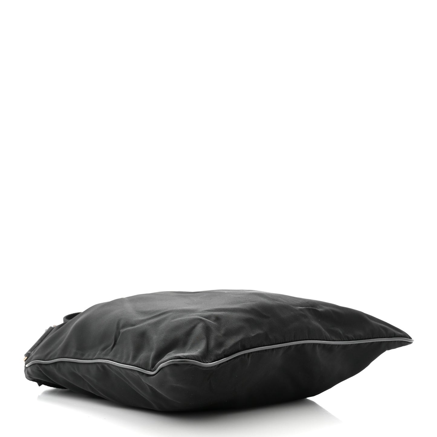 Nylon Vela Flat Messenger Bag Black