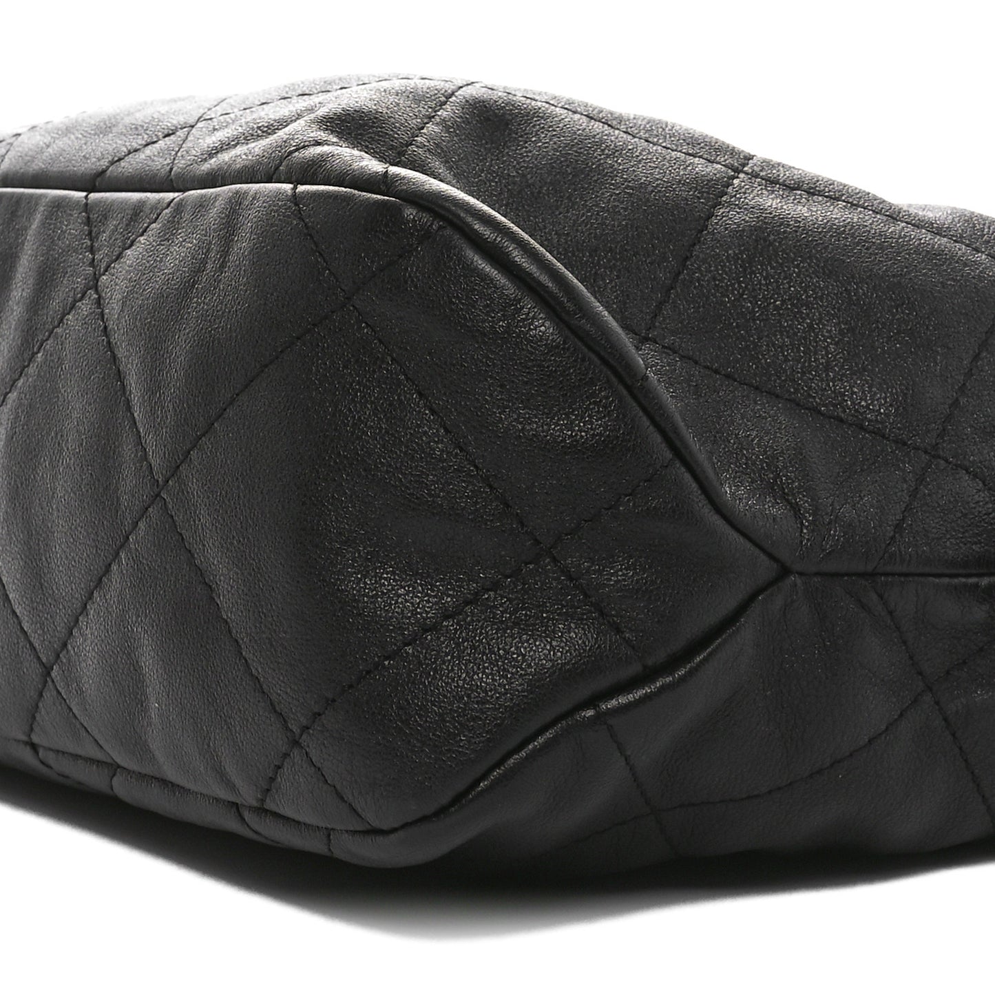 Calfskin Quilted Daily Hobo Black