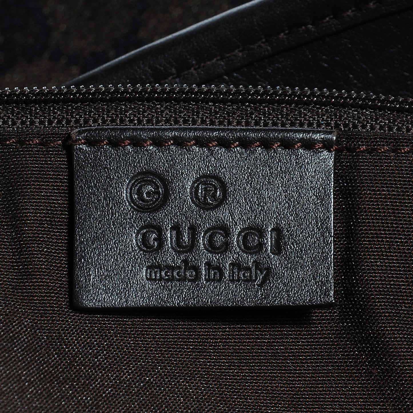 Monogram Denim Large Tote Brown