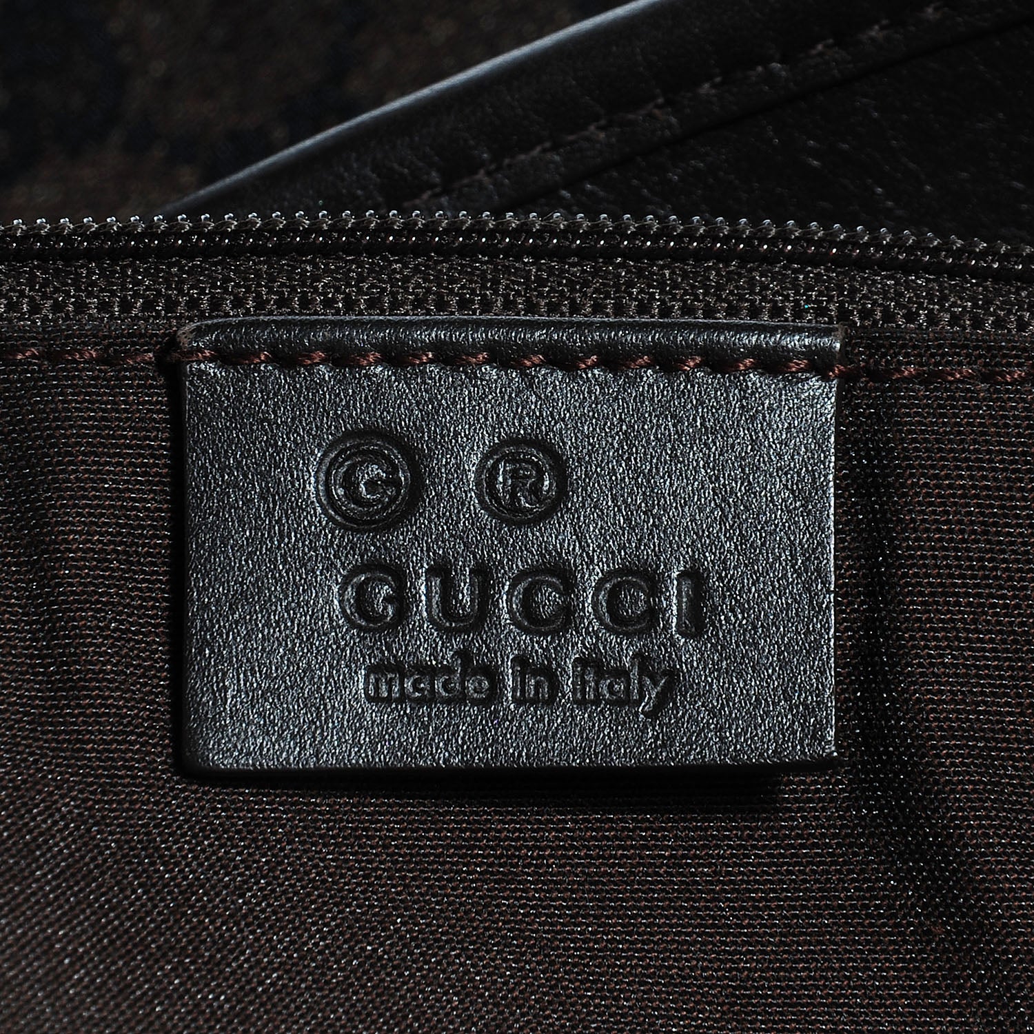 Gucci Monogram Denim Large Tote Brown 6 of 7