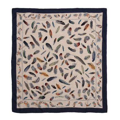 Hermes Cashmere Silk Plumes par Henri de Linares Scarf 90 1 of 5