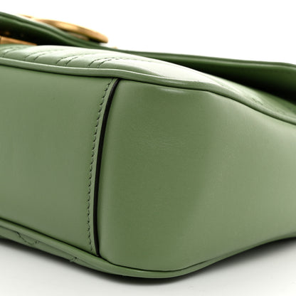 Gucci Calfskin Matelasse Small GG Marmont Shoulder Bag Salamander Green 9 of 9
