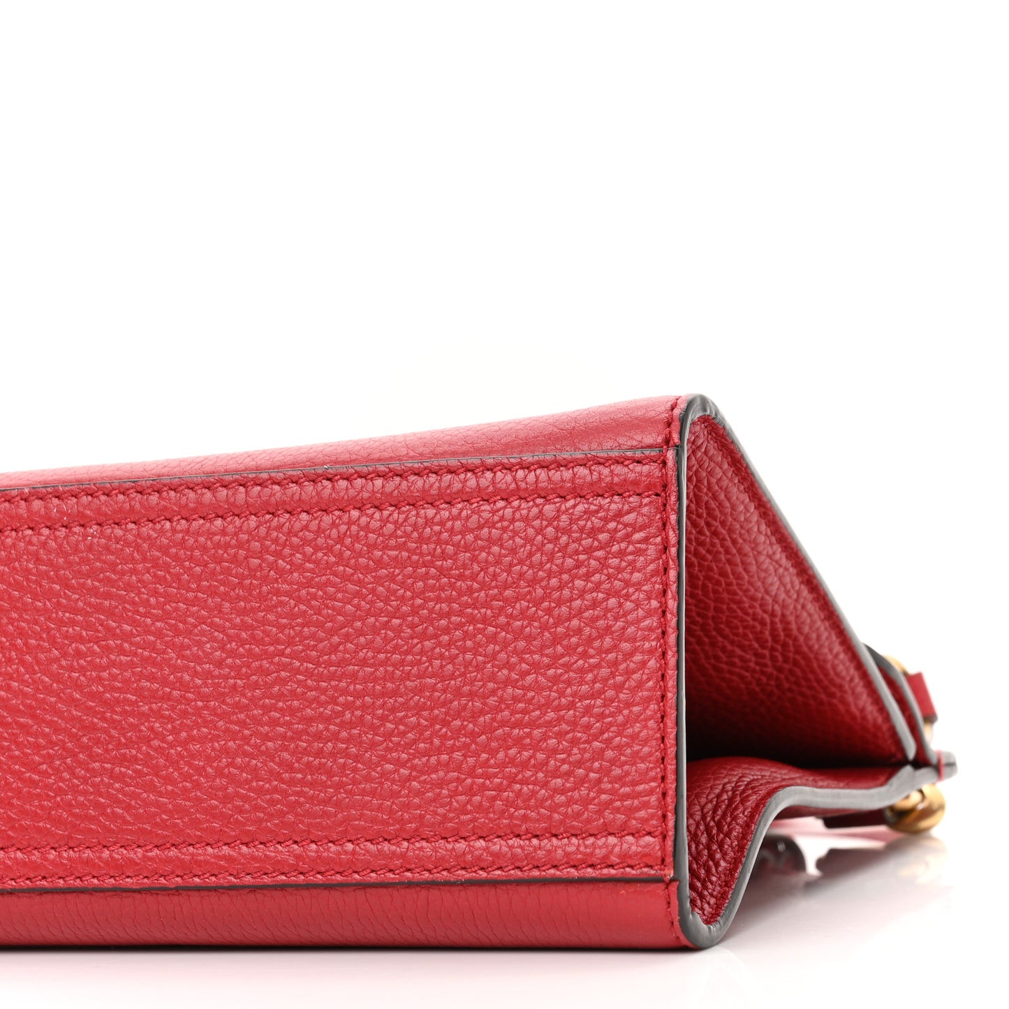 Calfskin Mini GG Marmont Top Handle Bag Vulcanic Red