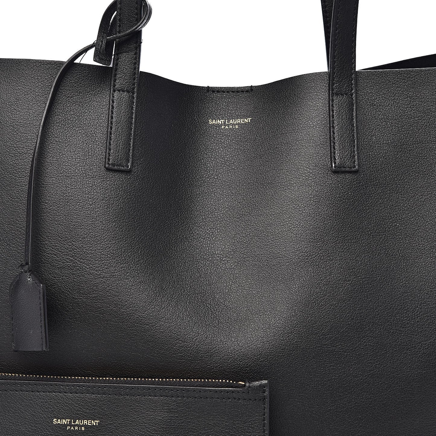 Calfskin Large Shopping Tote Black