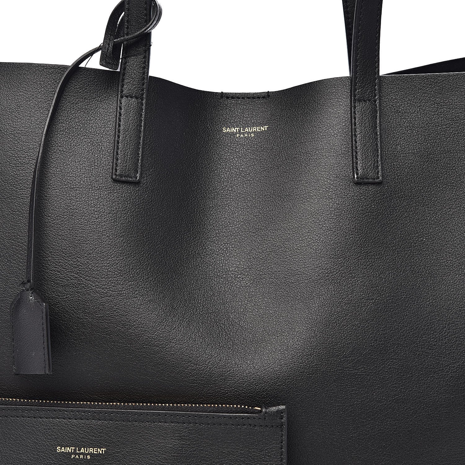 Saint Laurent Calfskin Large Shopping Tote Black 11 of 11