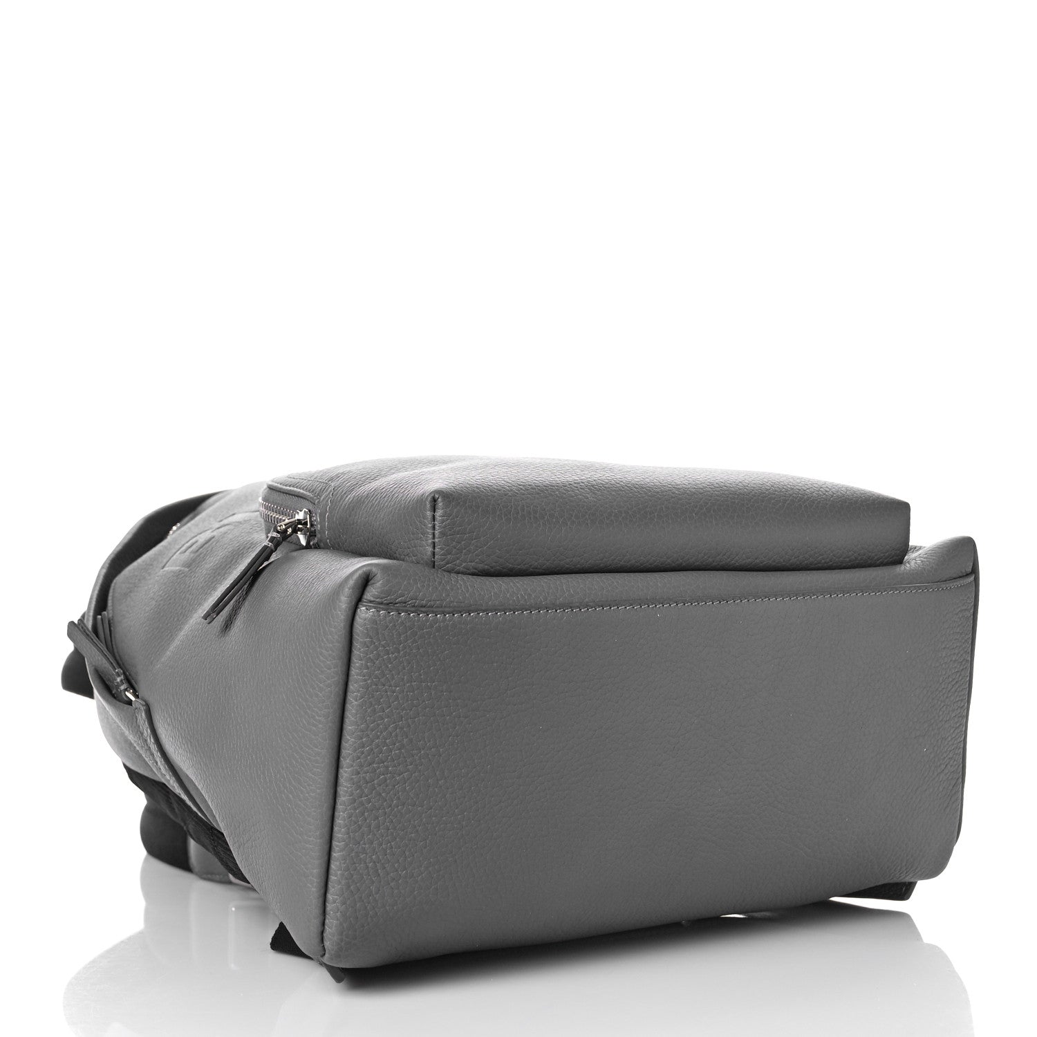 Burberry Pebbled Calfskin Abbeydale Simple Backpack Charcoal Gray 4 of 8