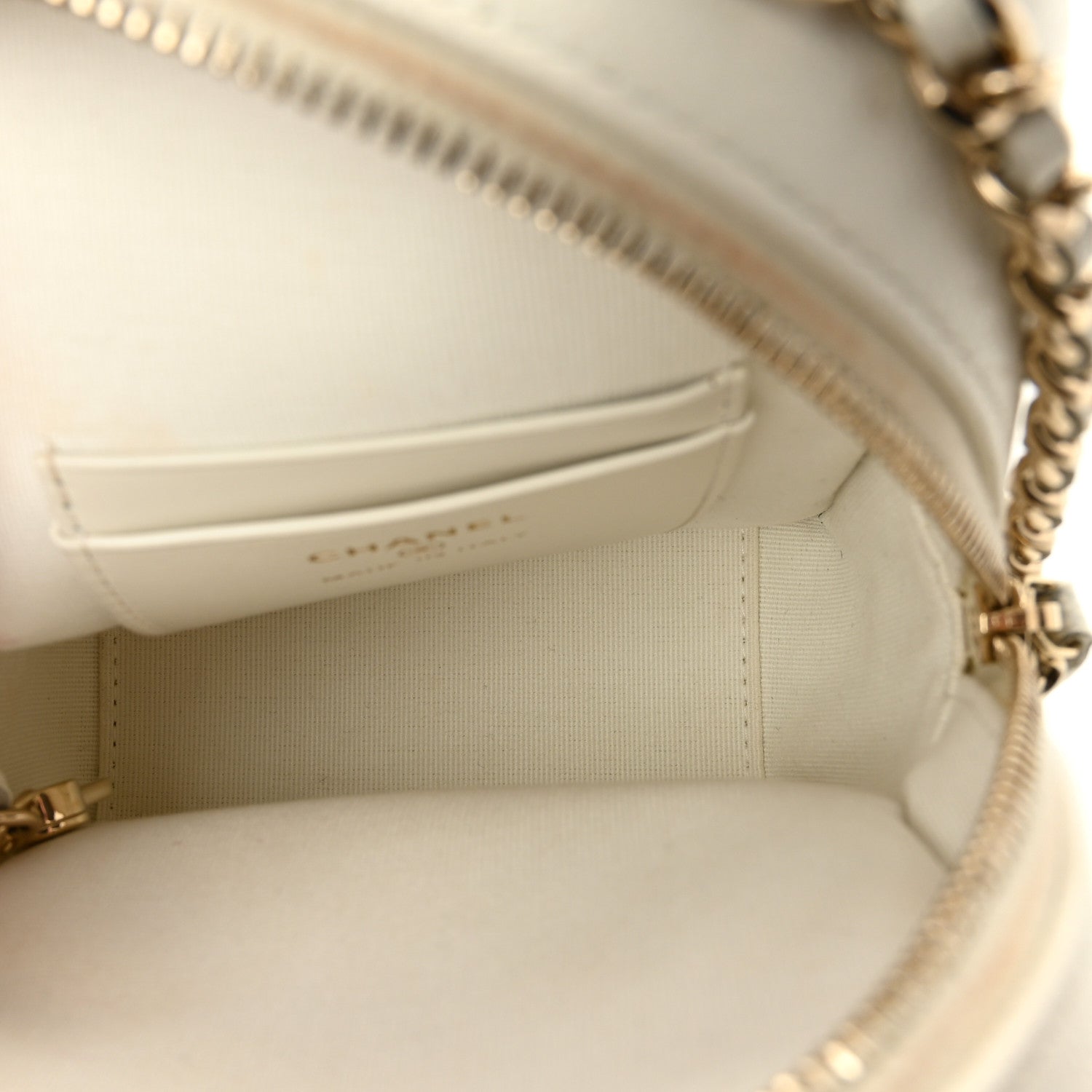 Chanel Caviar Quilted CC Mini Classic Backpack White 5 of 10
