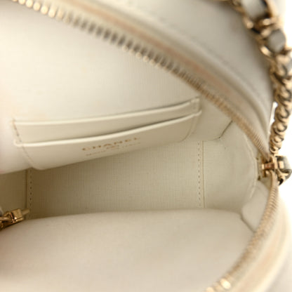 Chanel Caviar Quilted CC Mini Classic Backpack White 5 of 10