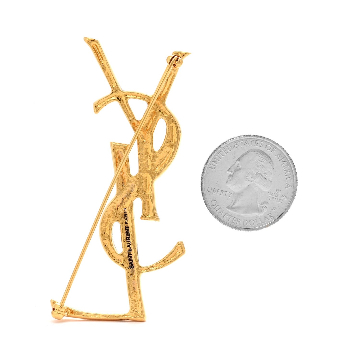 Monogram Crocodile Opyum Brooch Gold