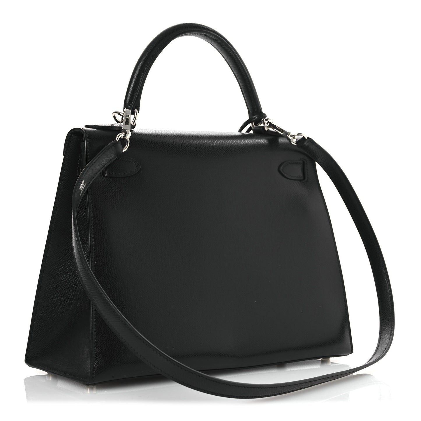 Veau Grain Lisse Kelly Sellier 28 Black