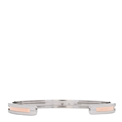 Bulgari 18K Rose Gold Stainless Steel B.Zero1 Cuff Bracelet M 2 of 3