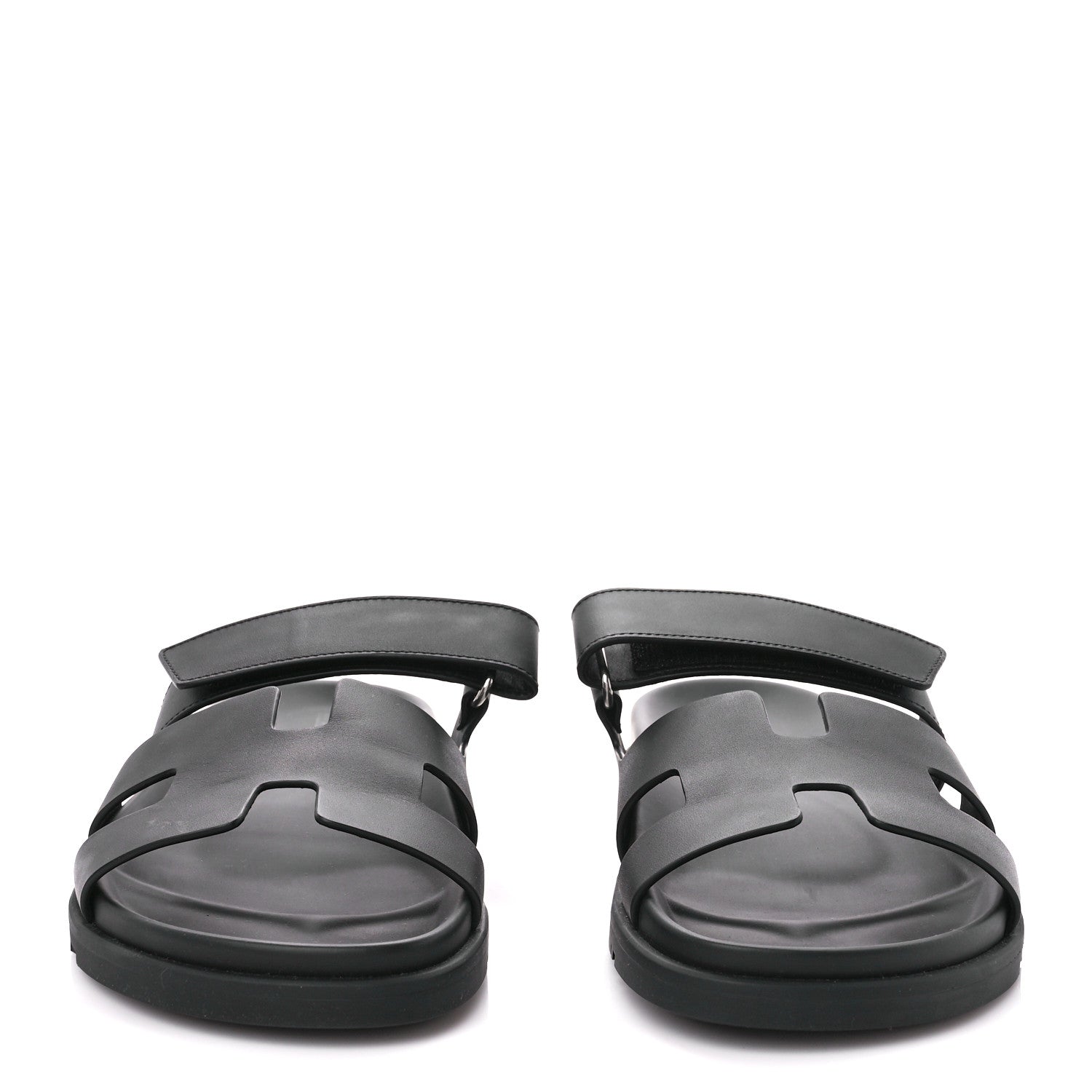 Hermes Calfskin Womens Chypre Sandals 41 Black 2 of 9