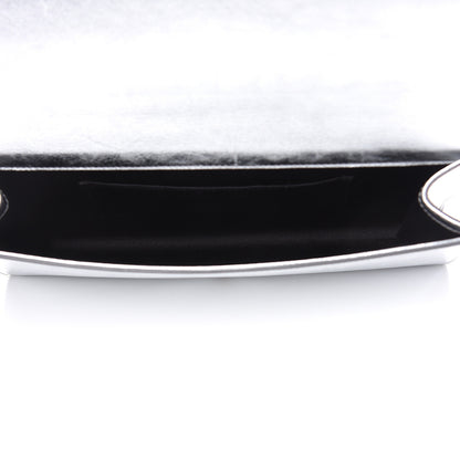 Saint Laurent Metallic Calfskin Monogram Large Belle De Jour Clutch Silver 5 of 7