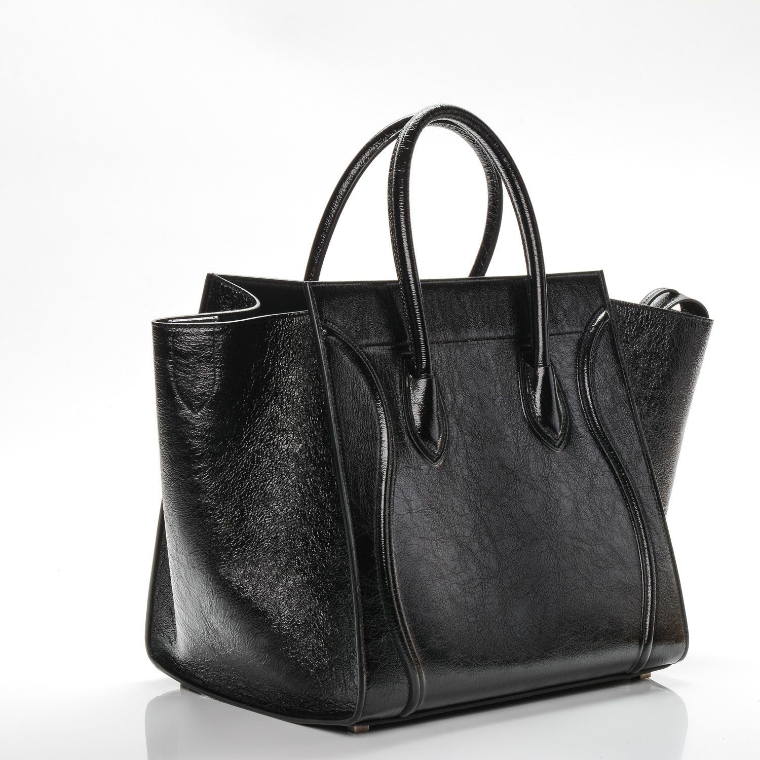 Celine Shiny Goatskin Medium Phantom Luggage Black 3 of 7